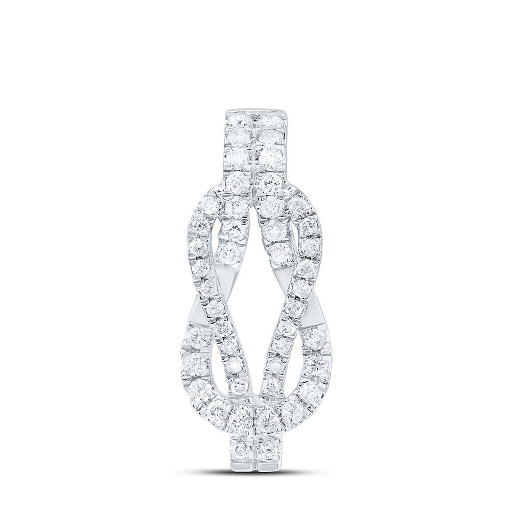 10K Yellow Or White Gold 1/6 Cttw Natural Diamond Cn Fashion Heracle Knot Pendant
