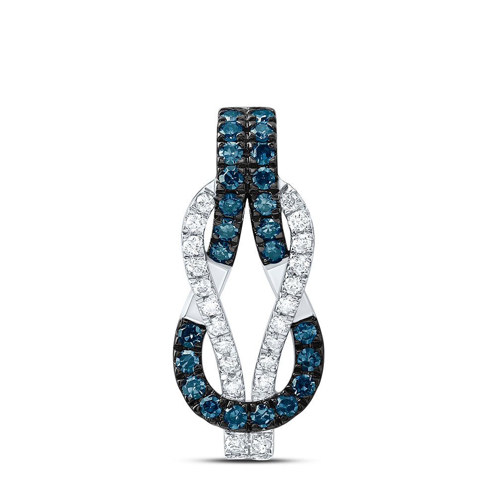 10K Yellow Or White Gold 1/5 Cttw Natural Diamond Cn Fashion Natural Heracle Knot Pendant