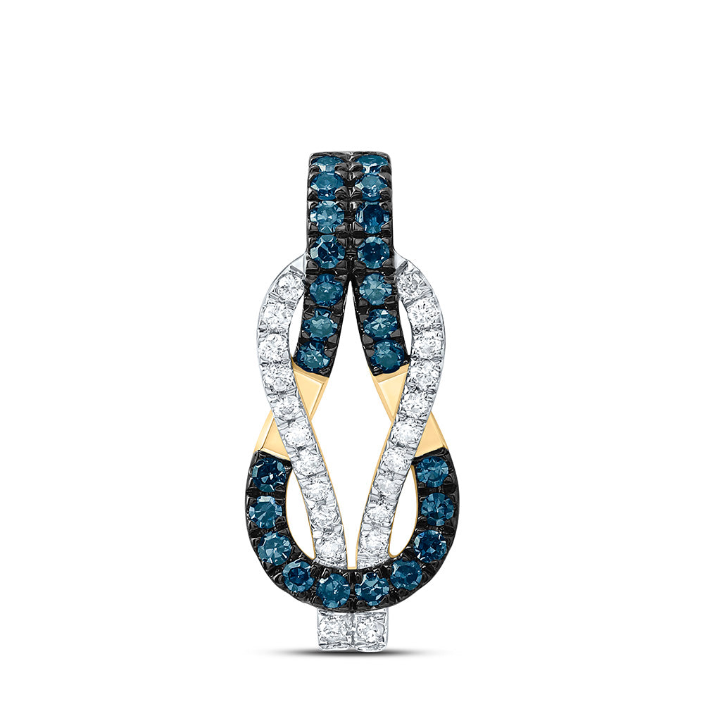 10K Yellow Or White Gold 1/5 Cttw Natural Diamond Cn Fashion Natural Heracle Knot Pendant
