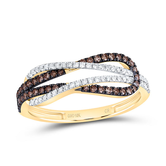 10K Yellow Or White Gold 1/3 Cttw Natural Diamond Cn Fashion Heracle Knot Bridal Anniversary Wedding Engagement Band Ring