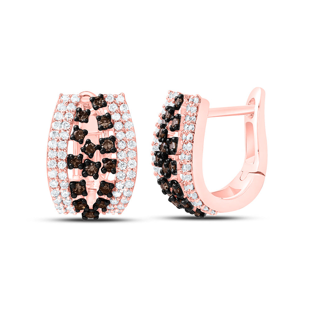 10K Yellow Or White Or Rose Gold 1/2 Cttw Natural Diamond Cn Natural Hoop Earring