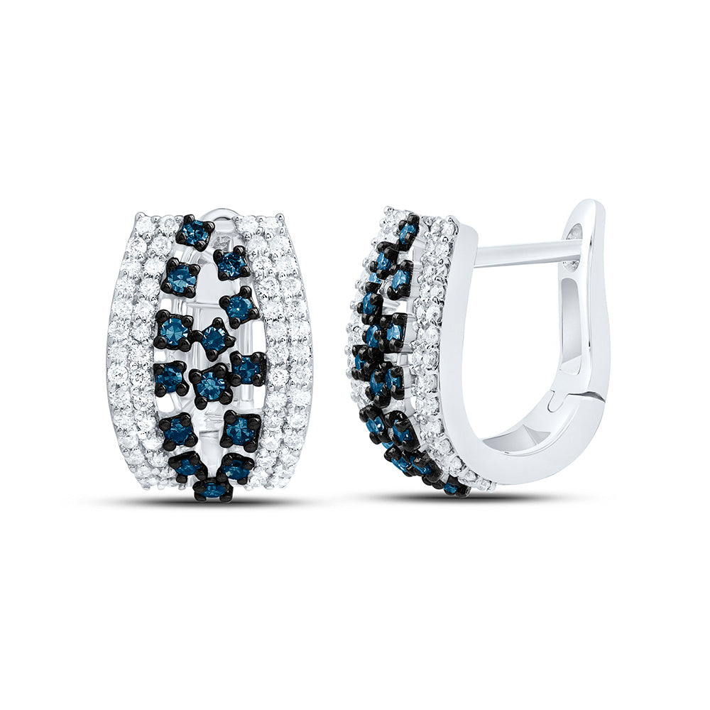 10K Yellow Or White Or Rose Gold 1/2 Cttw Natural Diamond Cn Natural Hoop Earring