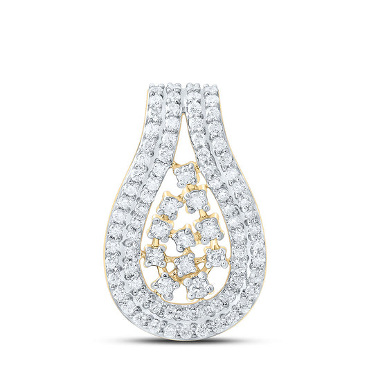 10K Yellow Or White Or Rose Gold 1/4 Cttw Natural Diamond Cn Fashion Pendant