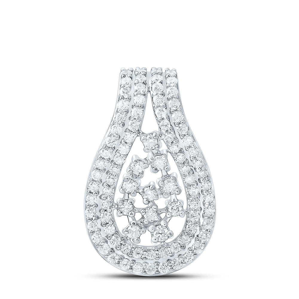 10K Yellow Or White Or Rose Gold 1/4 Cttw Natural Diamond Cn Fashion Pendant