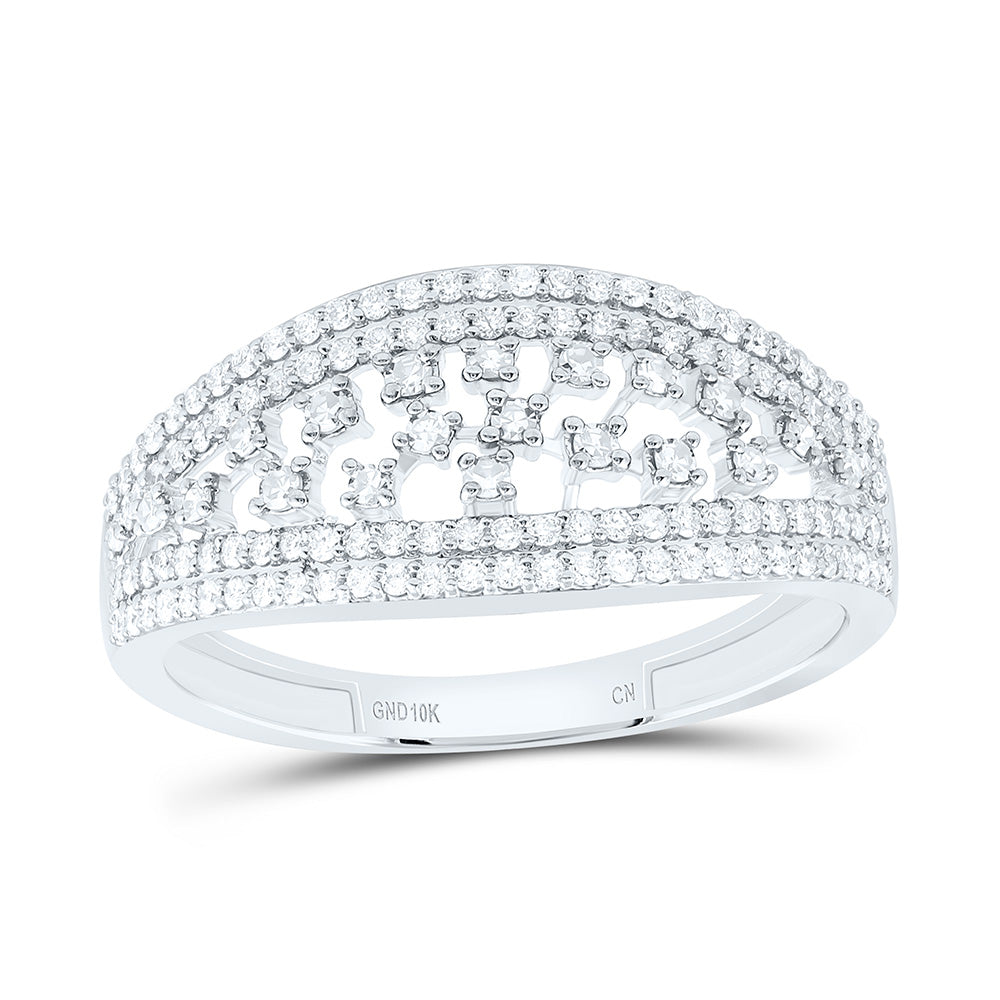 3/8 Cttw Natural Diamond Cn Fashion Bridal Anniversary Wedding Engagement Band Ring