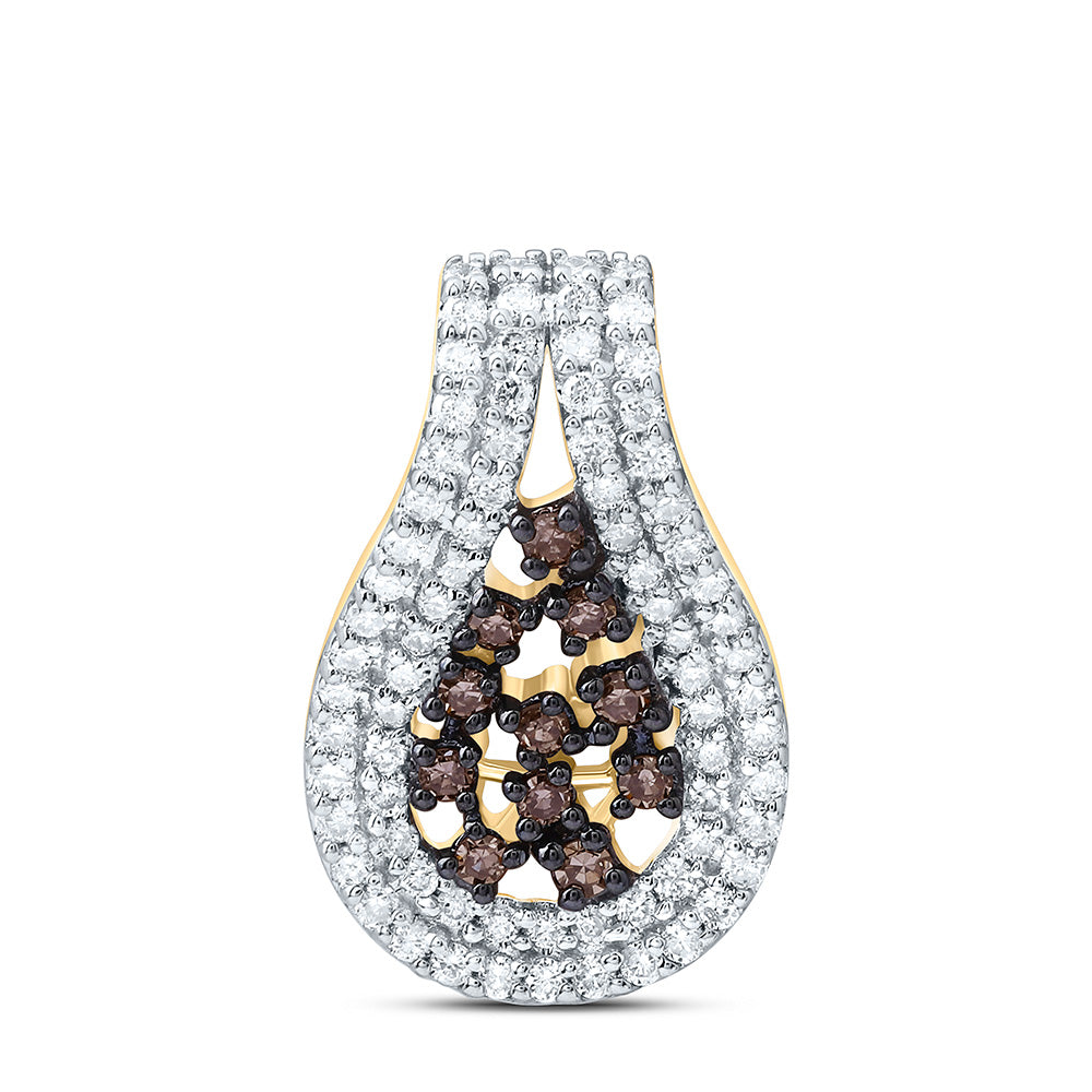 10K Yellow Or White Or Rose Gold 1/4 Cttw Natural Diamond Cn Fashion Pendant