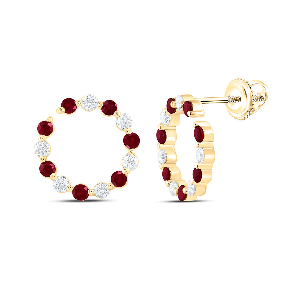 14K Yellow Or White Gold 3/8 Cttw Natural Diamond Ana M Round Natural Gem Earring