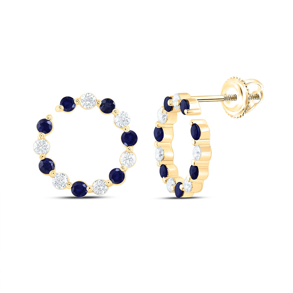 14K Yellow Or White Gold 3/8 Cttw Natural Diamond Ana M Round Natural Gem Earring