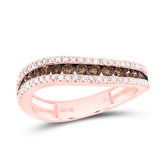 10K Yellow Gold 1/2Ctw Natural Diamond P1 Cognac Natural Gift Ring