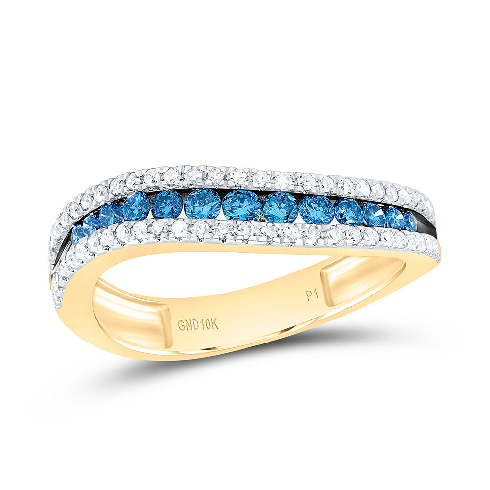 10K Yellow Gold 1/2Ctw Natural Diamond P1 Cognac Natural Gift Ring