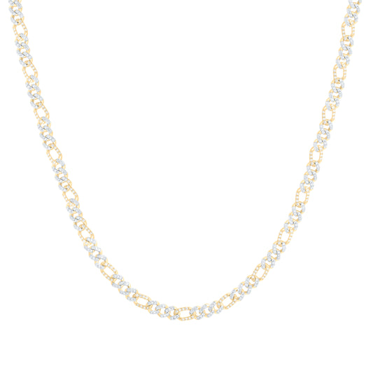 10K Yellow Gold 3 3/4Ctw Natural Diamond Cuban Link Mens Chain (22 Inch)