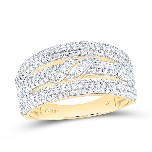 14K Yellow Gold 7/8Ctw Natural Diamond Cn Fashion Ring