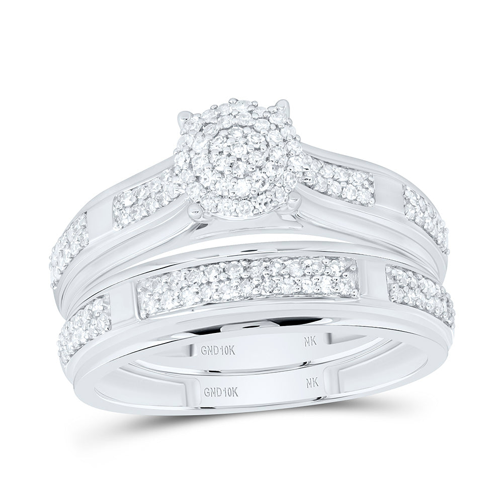 10K Yellow Gold 3/4Ctw Natural Diamond Fashion Round Trio Set