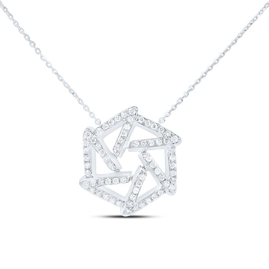 14K Yellow Or White Gold 1/3Ctw Natural Diamond Ana M Fashion Necklace (18 Inch)
