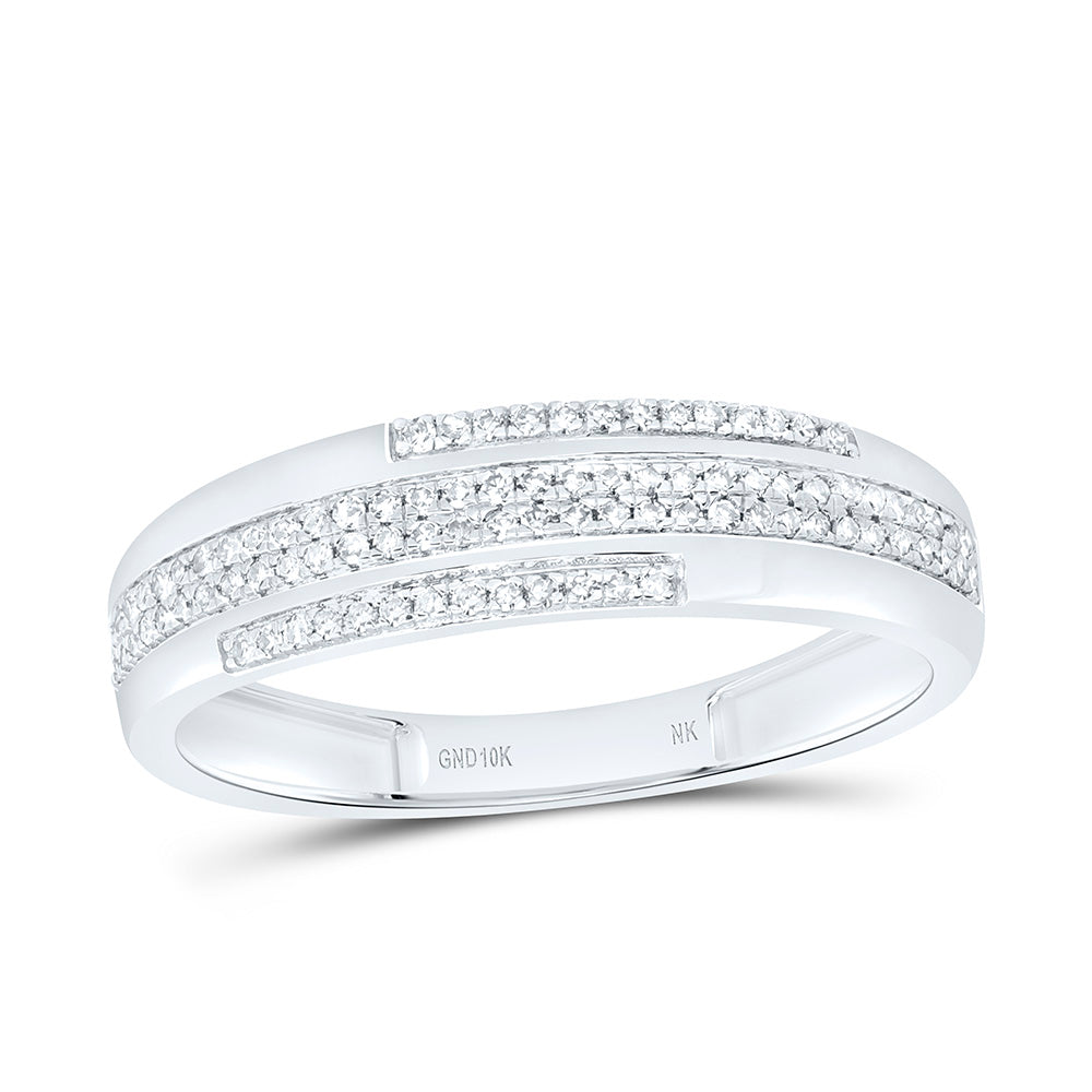 10K Yellow Gold 1/4 Cttw Natural Diamond Gift Mens Band