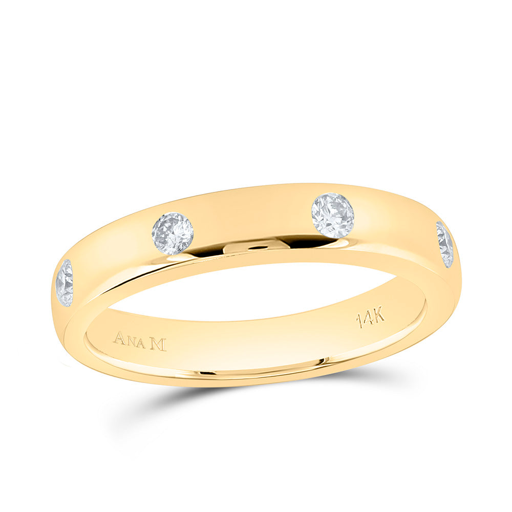 14K White Gold 1/4 Cttw Natural Diamond Ana M Fashion Band