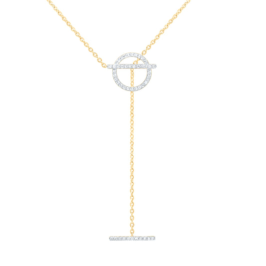 10K Yellow Or White Gold 1/6Ctw Natural Diamond Cn Fashion Necklace (16 Inch)