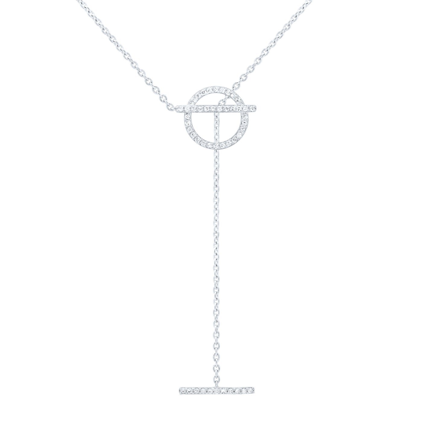 10K Yellow Or White Gold 1/6Ctw Natural Diamond Cn Fashion Necklace (16 Inch)