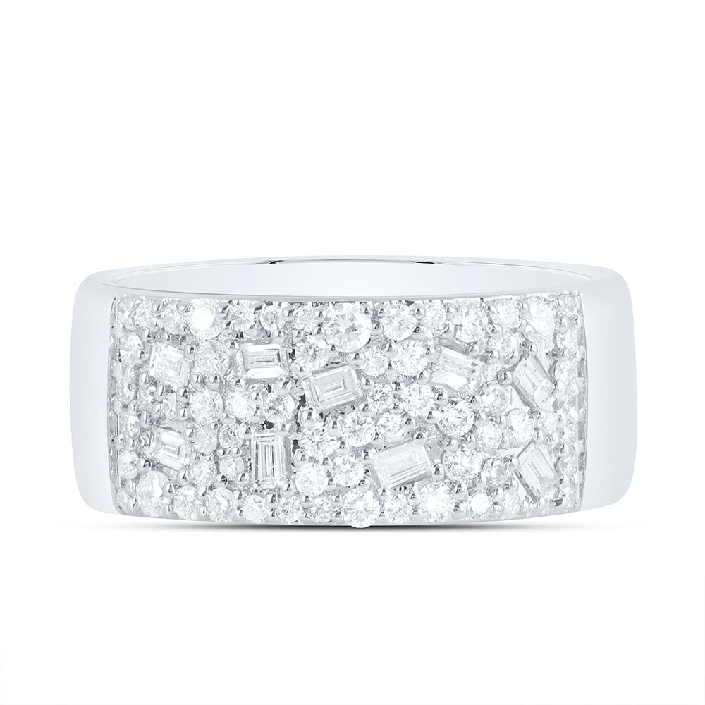 14K White Gold 5/8 Cttw Natural Diamond Ana M Fashion Band