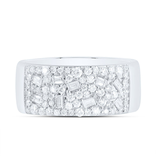 14K White Gold 5/8 Cttw Natural Diamond Ana M Fashion Band