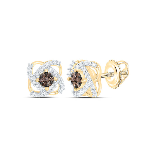 10K Yellow Or White Or Rose Gold 1/4Ctw Natural Diamond Cn Natural Earring