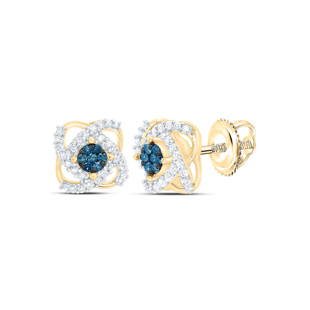 10K Yellow Or White Or Rose Gold 1/4Ctw Natural Diamond Cn Natural Earring