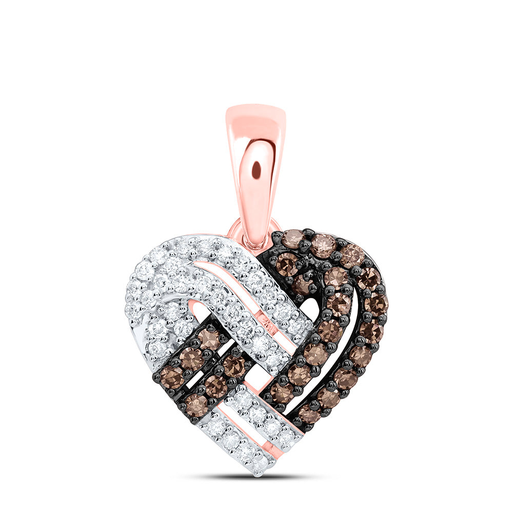 10K Yellow Gold 1/3Ctw Natural Diamond Cn Fashion Natural Heart Pendant