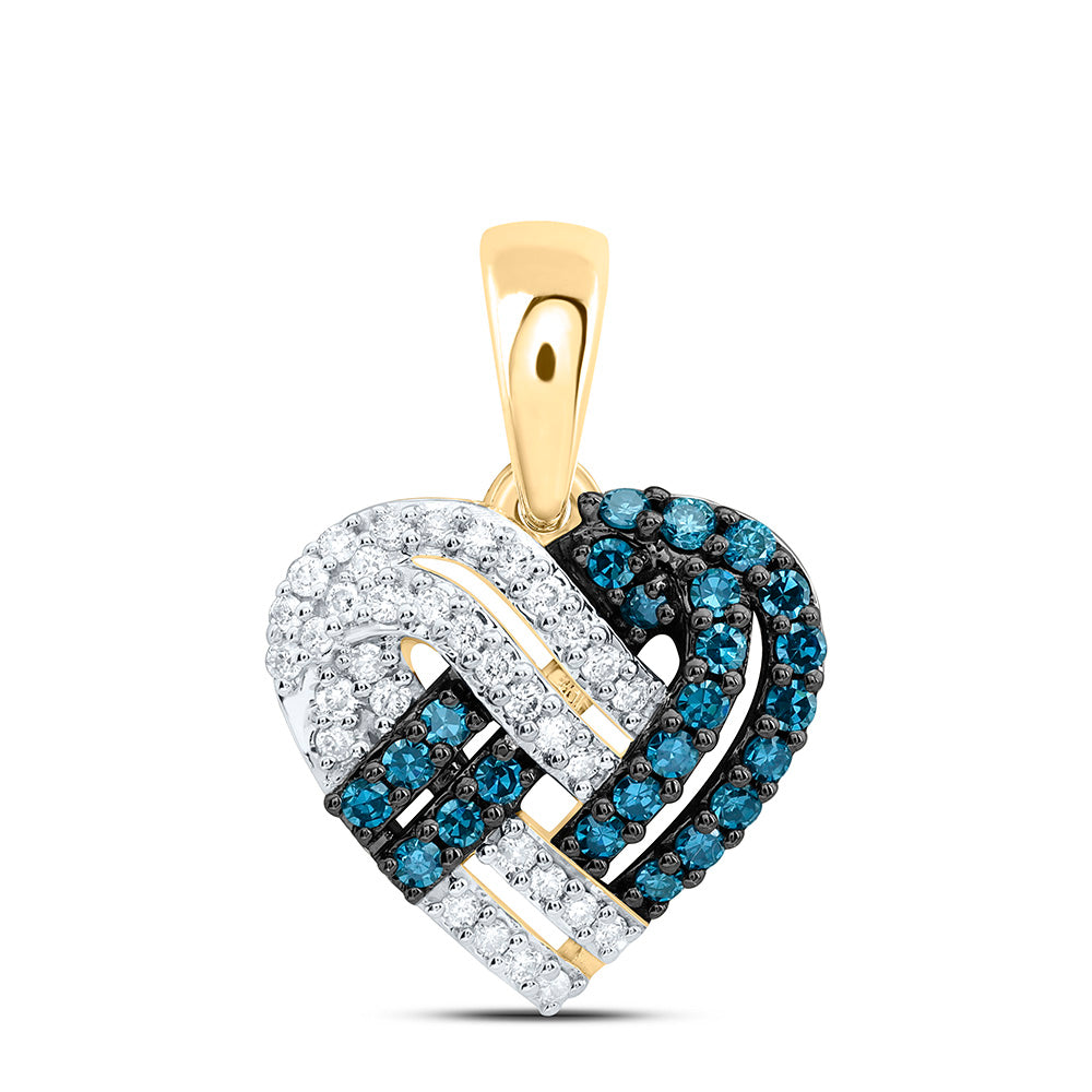 10K Yellow Gold 1/3Ctw Natural Diamond Cn Fashion Natural Heart Pendant