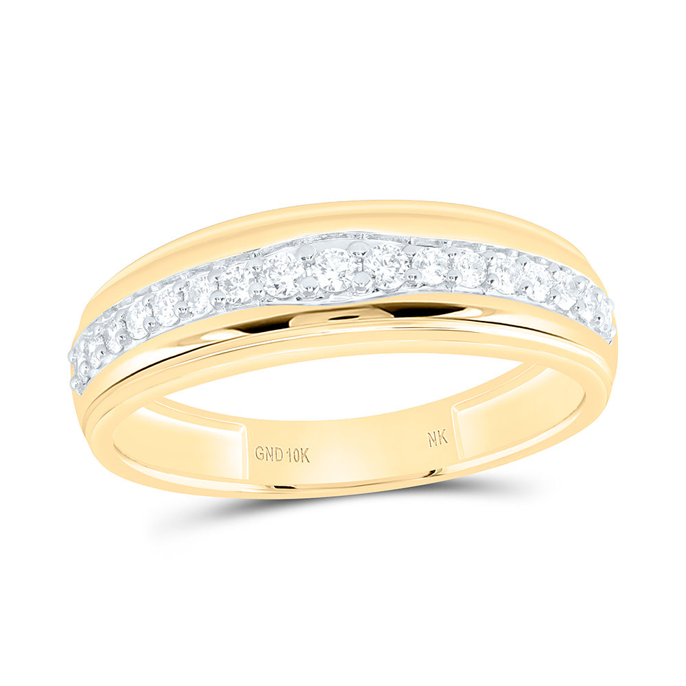 10K Yellow Gold 1 3/8Ctw Natural Diamond Round Trio Set