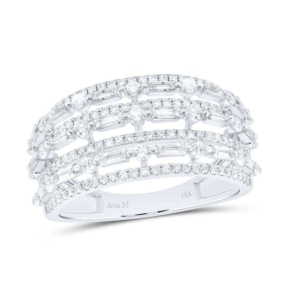 14K Yellow Gold 1 1/3Ctw Natural Diamond Ana M Fashion Ring