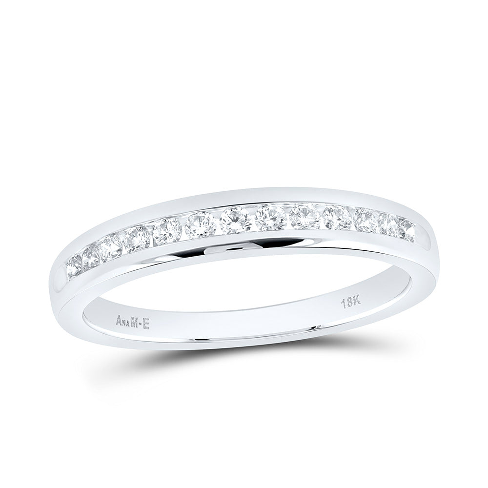 18K Yellow Gold 1/6 Cttw Natural Diamond Ana M Elite Fashion Ladies Band