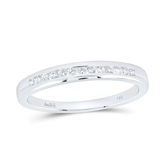 18K Yellow Gold 1/4 Cttw Natural Diamond Ana M Elite Fashion Ladies Band