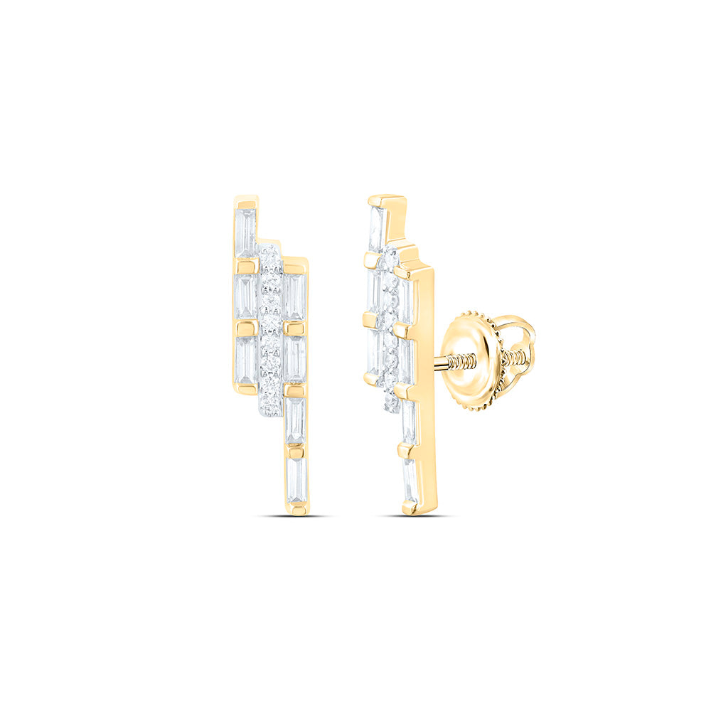 14K Yellow Or White Gold 3/8Ctw Natural Diamond Ana M Fashion Earring