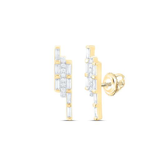 14K Yellow Or White Gold 3/8Ctw Natural Diamond Ana M Fashion Earring