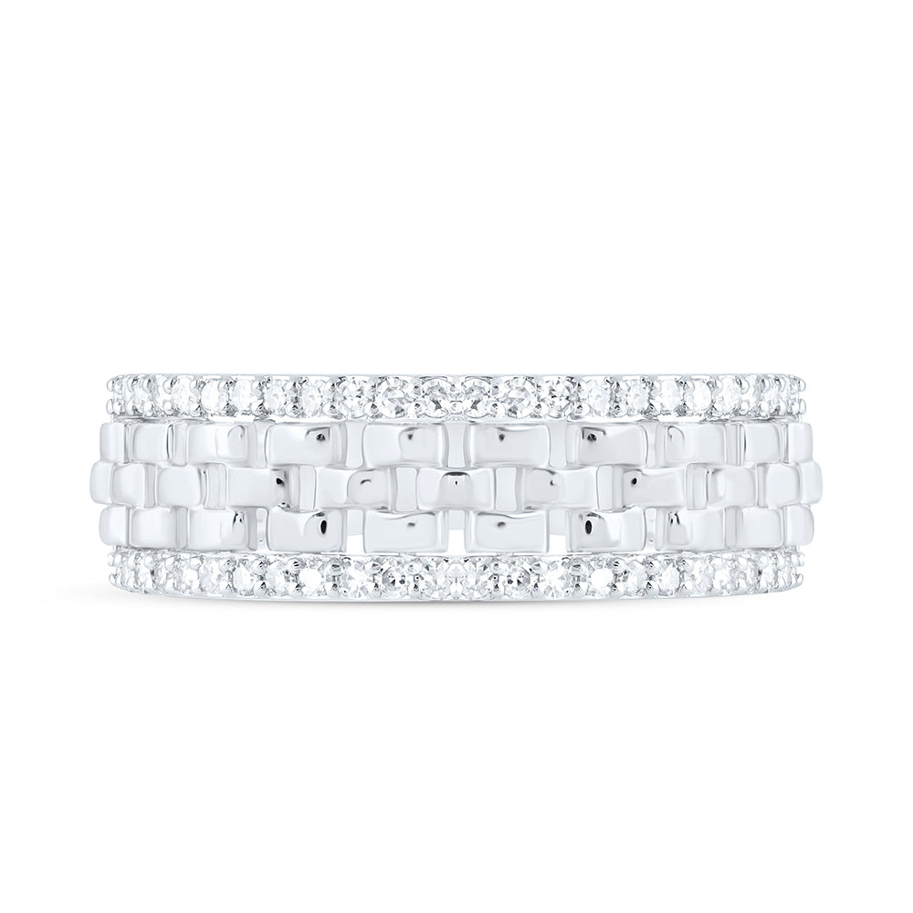 10K Yellow Gold 3/8 Cttw Natural Diamond Mens Band