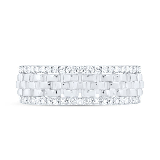 10K Yellow Gold 3/8 Cttw Natural Diamond Mens Band