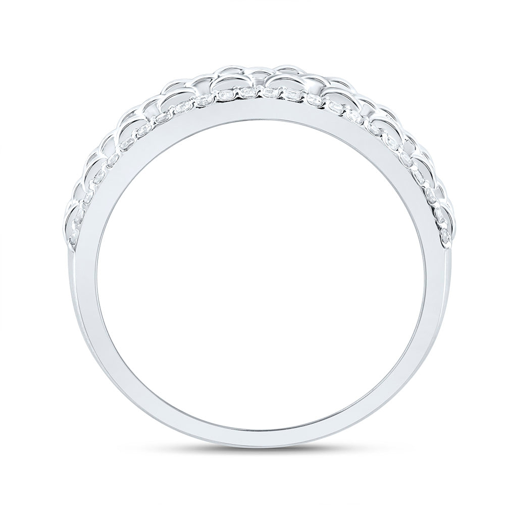 10K Yellow Gold 3/8 Cttw Natural Diamond Mens Band