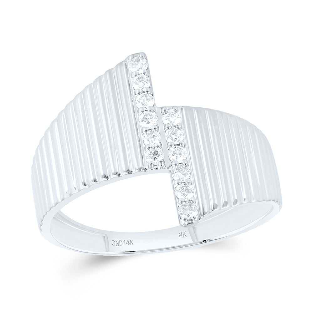 14K Yellow Gold 1/6Ctw Natural Diamond Fashion Ring