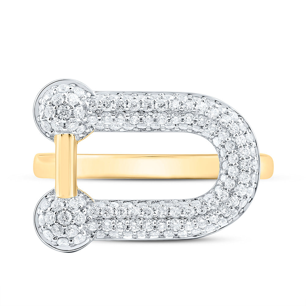 14K Yellow Gold 5/8Ctw Natural Diamond Ana M Fashion  Ring