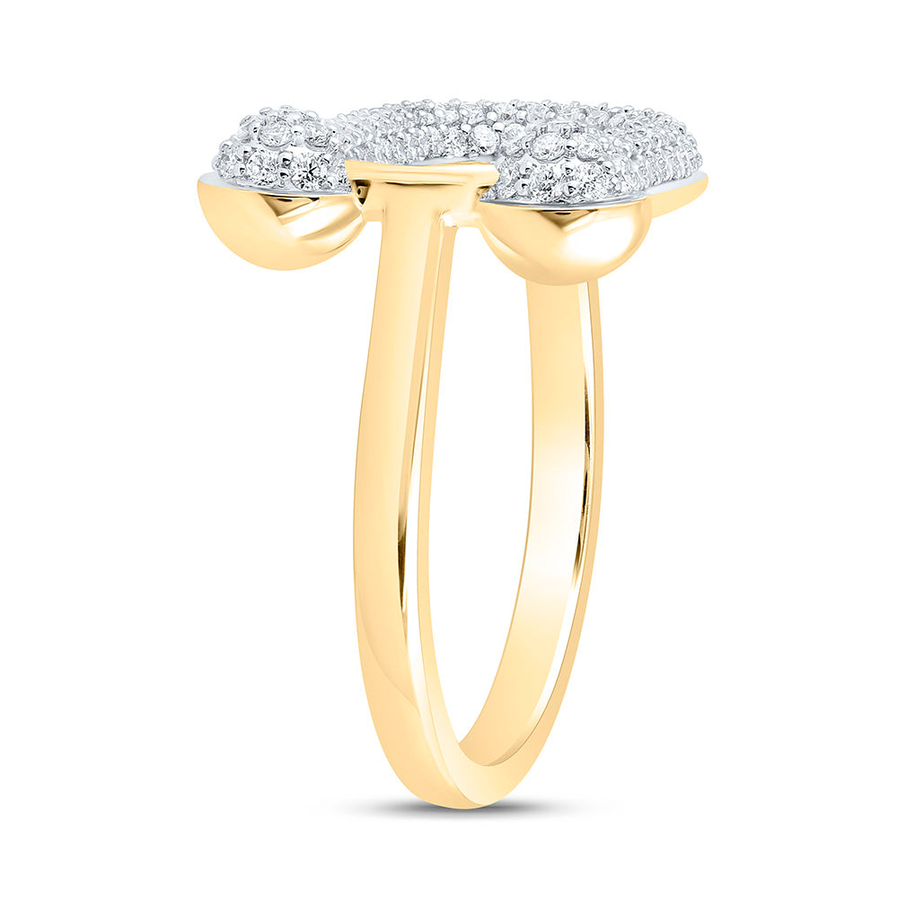 14K Yellow Gold 5/8Ctw Natural Diamond Ana M Fashion  Ring