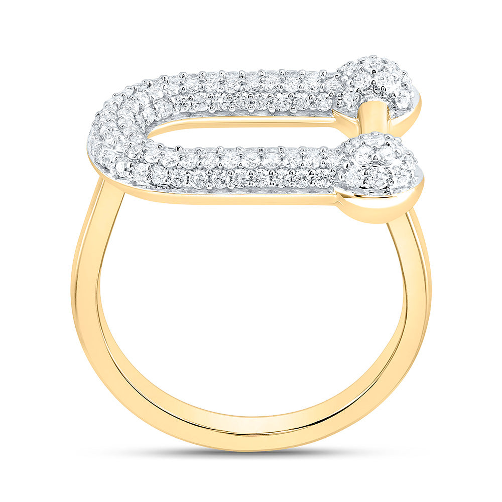 14K Yellow Gold 5/8Ctw Natural Diamond Ana M Fashion  Ring