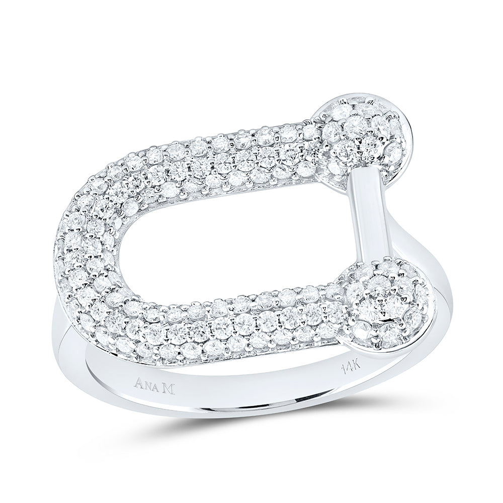 14K Yellow Gold 5/8Ctw Natural Diamond Ana M Fashion  Ring