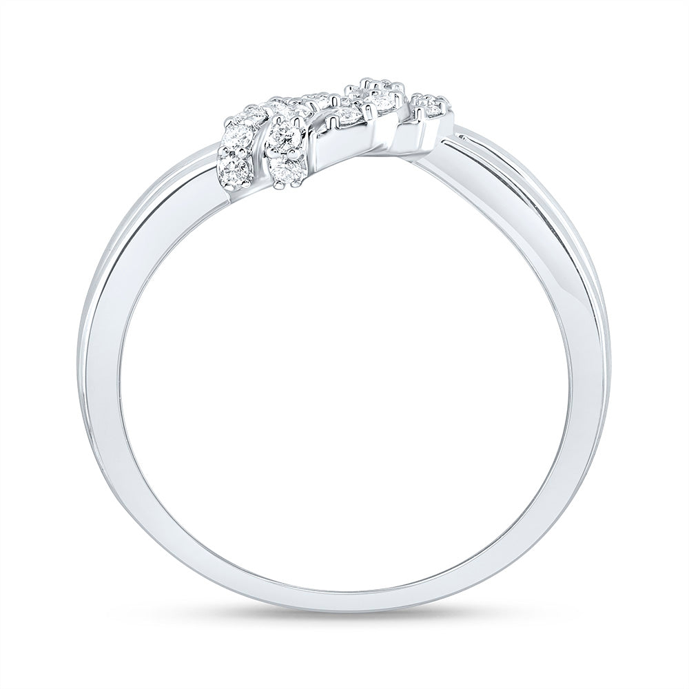 14K Yellow Gold 1/5Ctw Natural Diamond Ana M Fashion Knot Ring