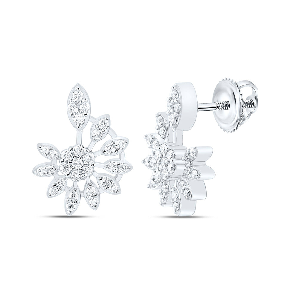 14K Yellow Or White Gold 3/8Ctw Natural Diamond Ana M Fashion Earring