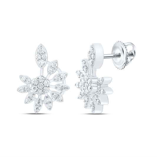 14K Yellow Or White Gold 3/8Ctw Natural Diamond Ana M Fashion Earring