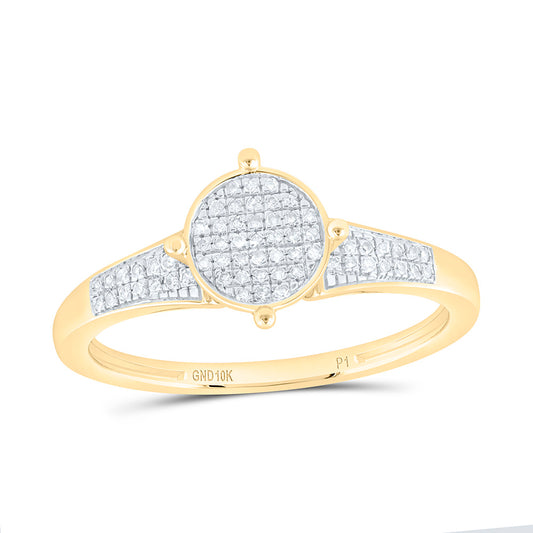10K Yellow Gold 1/8Ctw Natural Diamond P1 Gift Round Ring