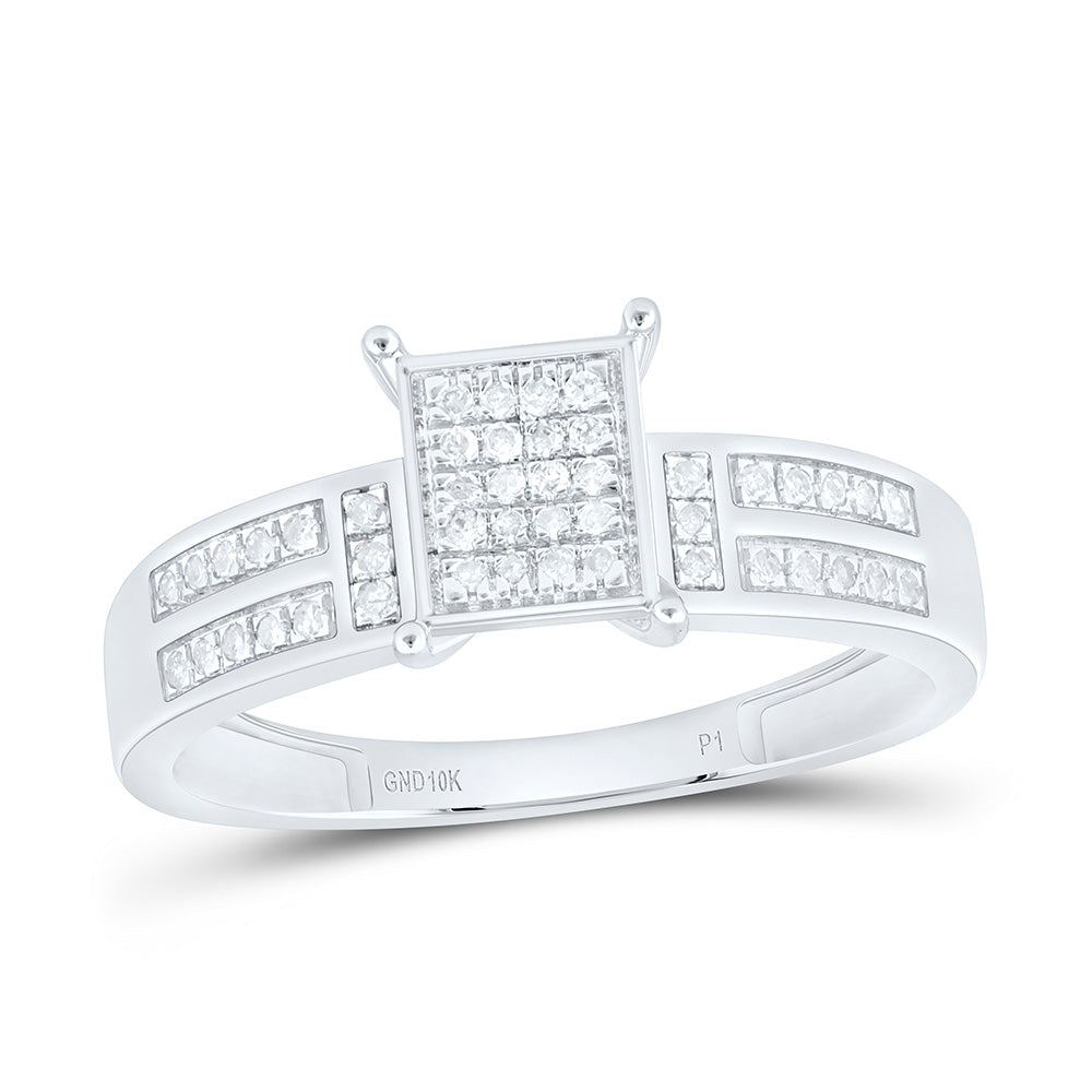 10K Yellow Gold 1/6Ctw Natural Diamond P1 Gift Emerald Ring