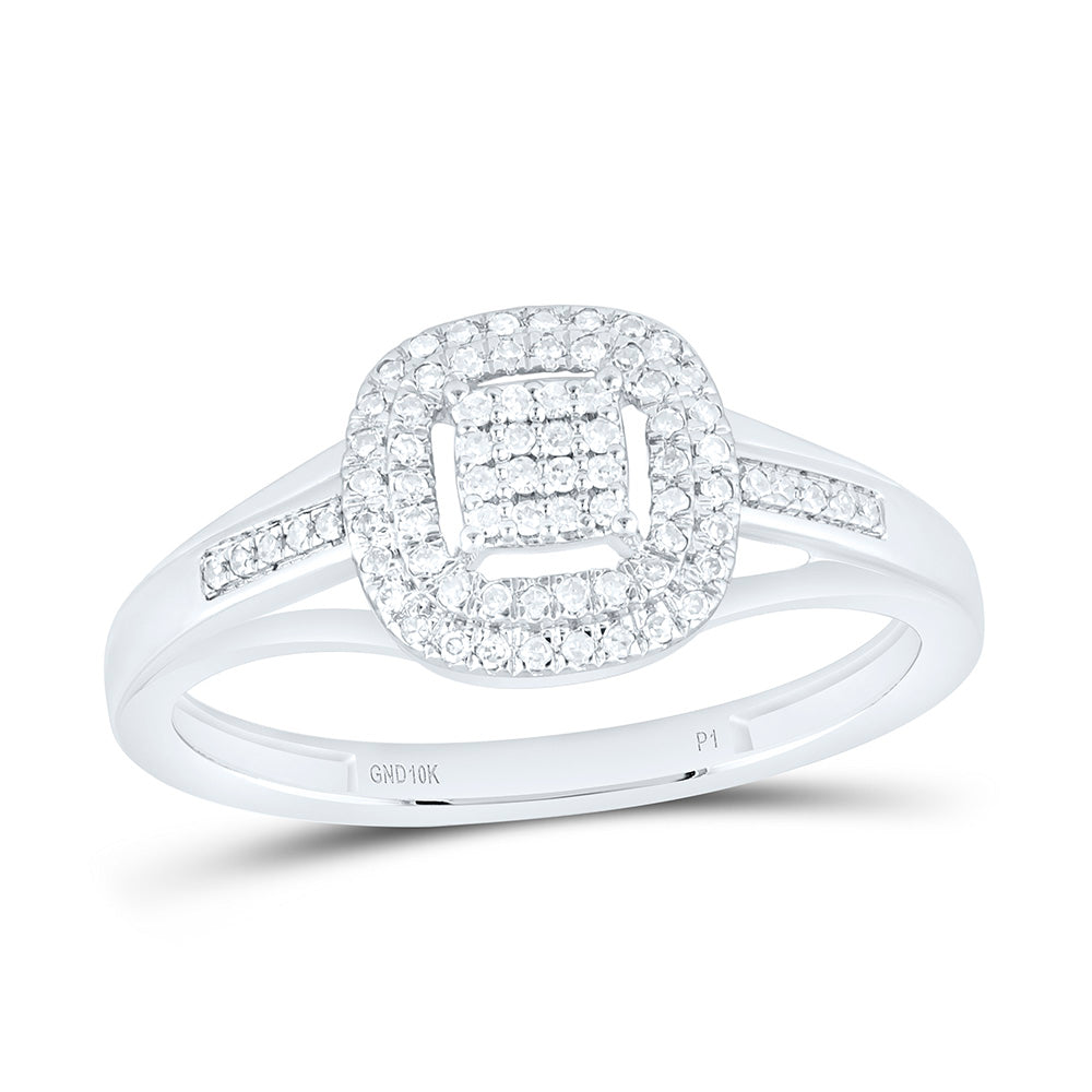 10K Yellow Gold 1/6Ctw Natural Diamond P1 Gift Cushion Ring