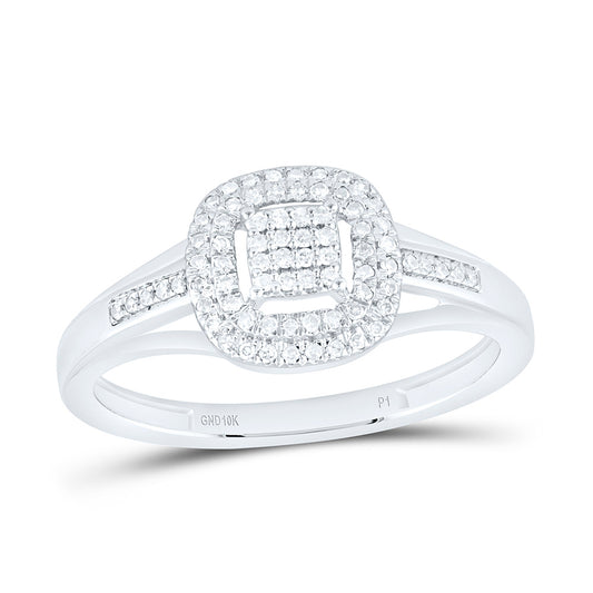 10K Yellow Gold 1/6Ctw Natural Diamond P1 Gift Cushion Ring