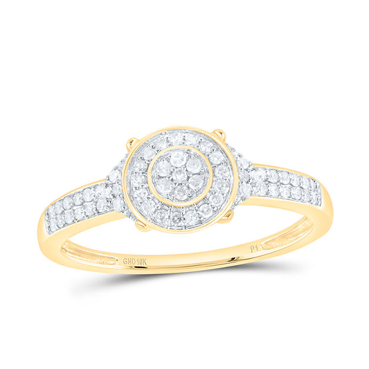 10K Yellow Gold 1/5Ctw Natural Diamond P1 Gift Round  Ring